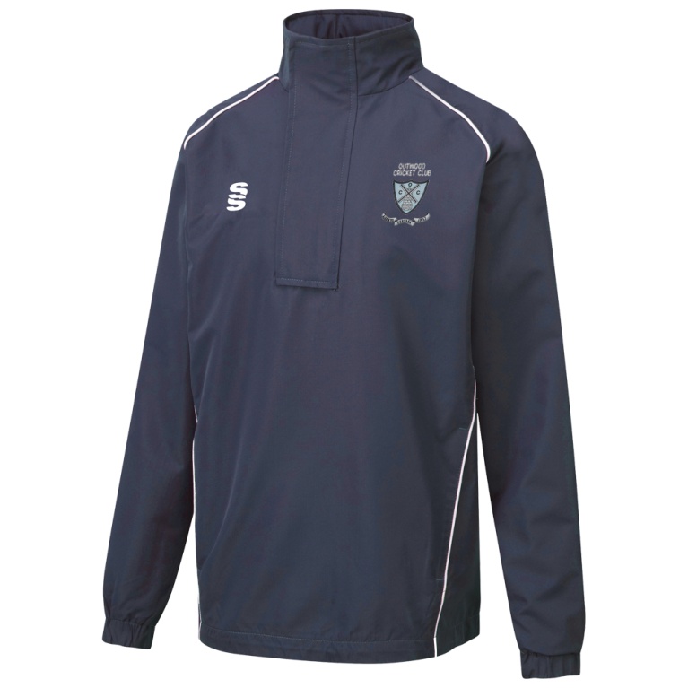 Dual Curve 1/4 Zip Rain Jacket : Navy